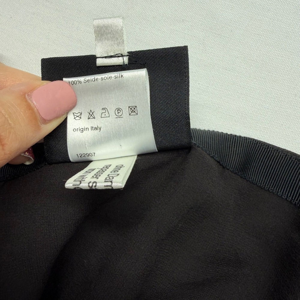 Akris Black Double Layer Silk Godet Pleated A-Line Skirt 10 Bergdorf Italy - Picture 5 of 9